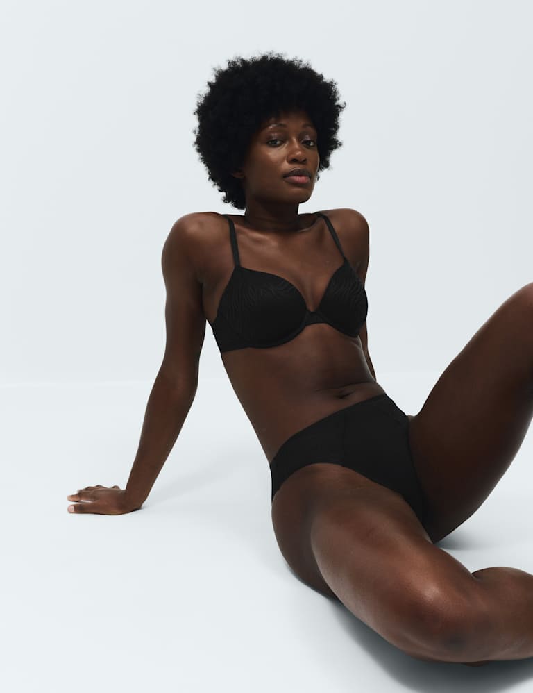Body Lace Wired Demi Cup Bra Set A-E 1 of 6