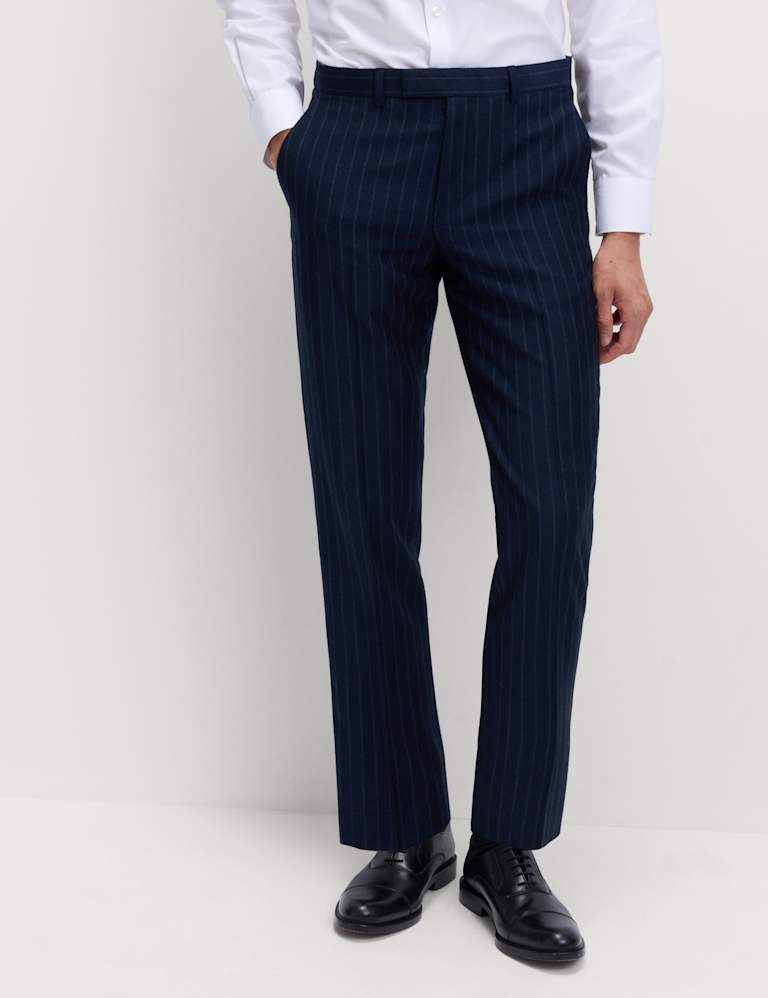 2 Piece Regular Fit Pure Wool Pinstripe Suit 5 of 6