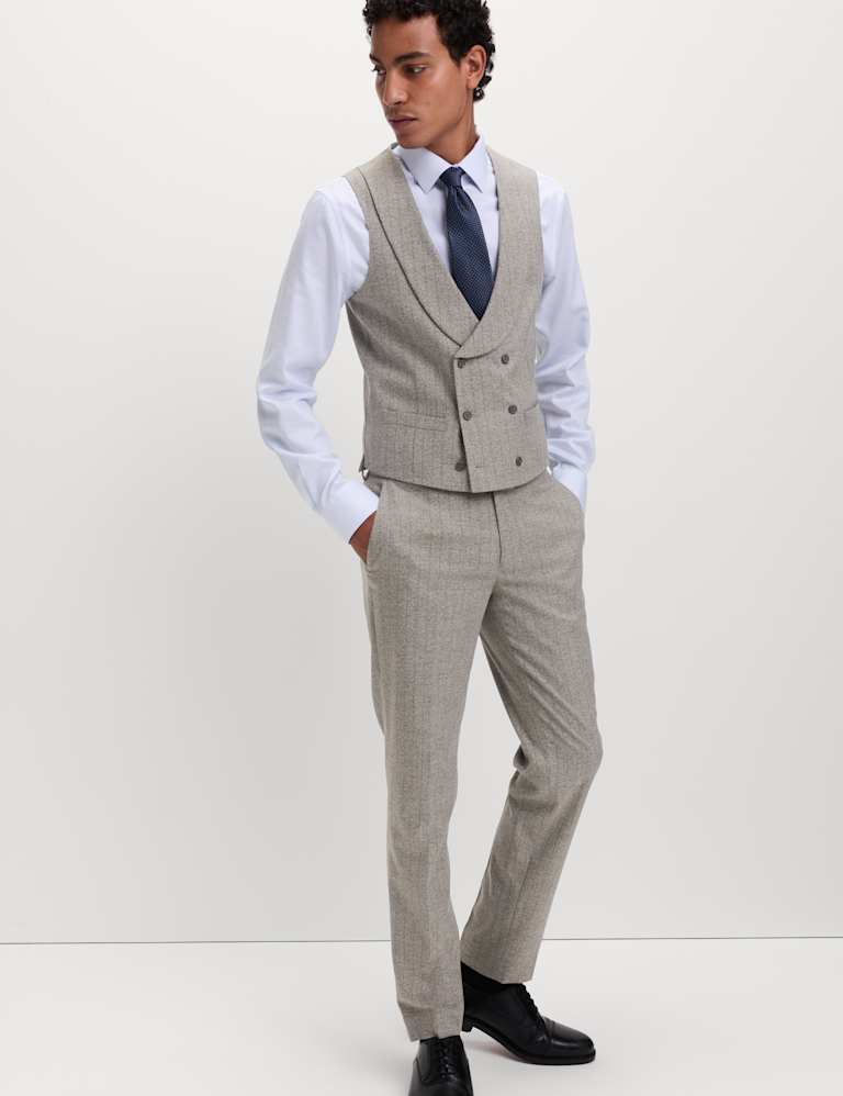 2 Piece Slim Fit Pinstripe Double Breasted Suit 4 of 6