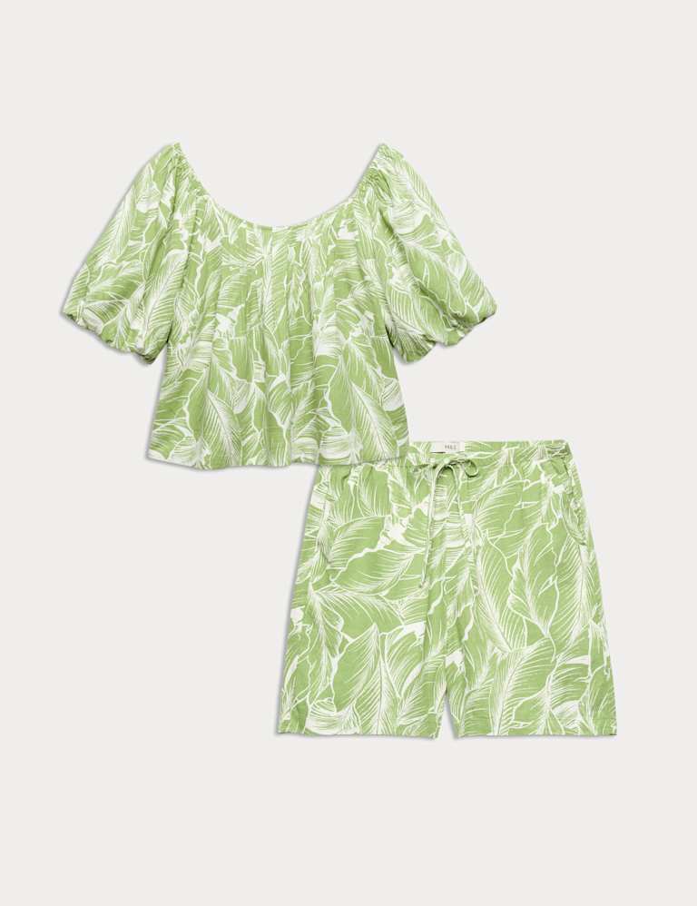 Linen Rich Top & Shorts Set 2 of 6