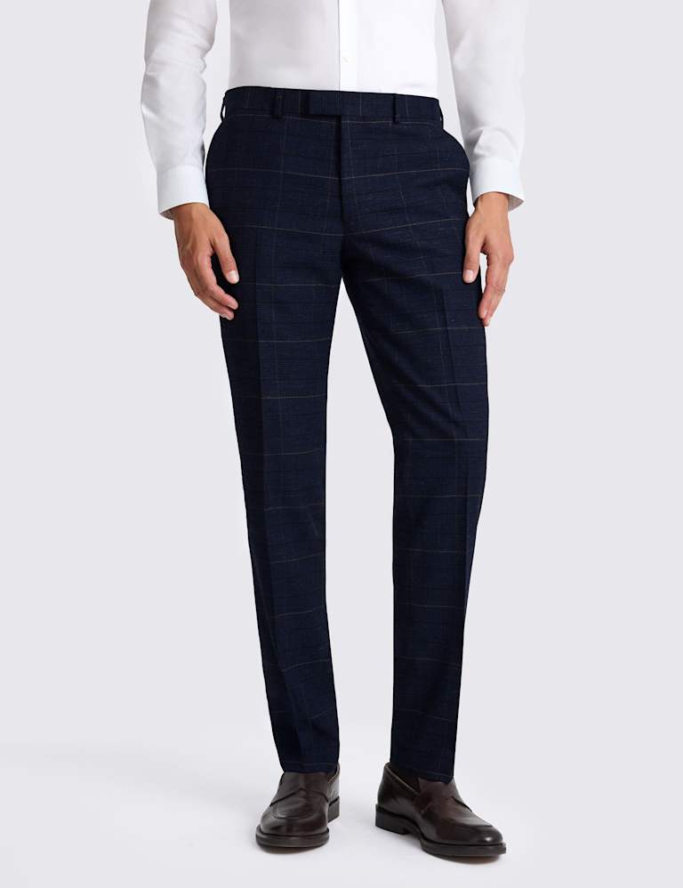 3 Piece Slim Fit Check Stretch Suit 3 of 6