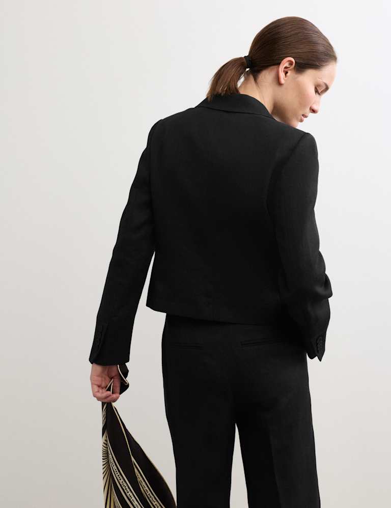 Pure Linen Short Tailored Jacket & Trouser Set 4 of 6