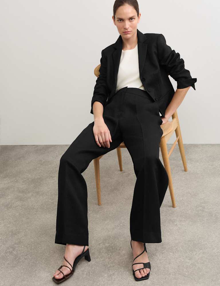 Pure Linen Short Tailored Jacket & Trouser Set 5 of 6