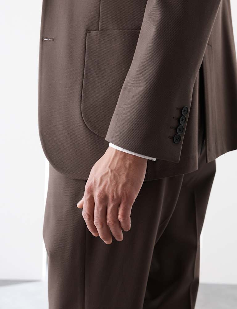 2 Piece Tailored Fit Wool Blend Performance Suit 6 of 6