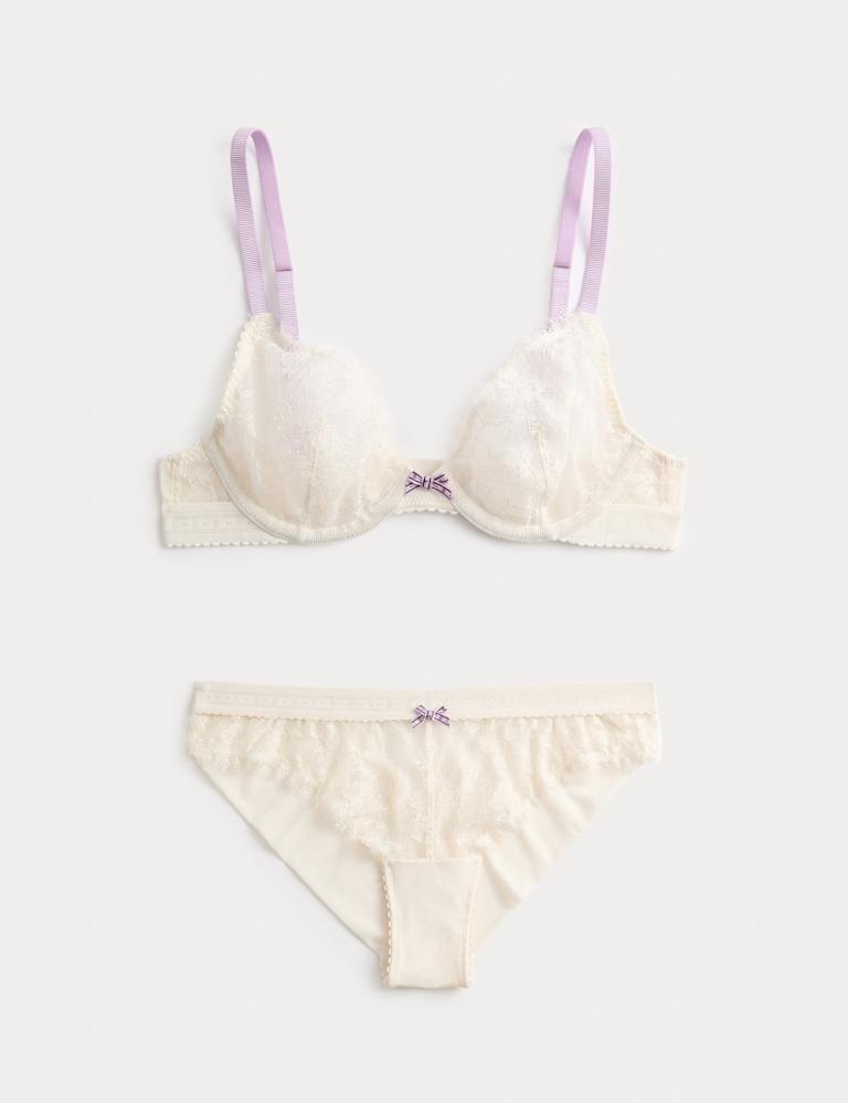 Anna Lace Wired Plunge Bra Set A-E 2 of 6