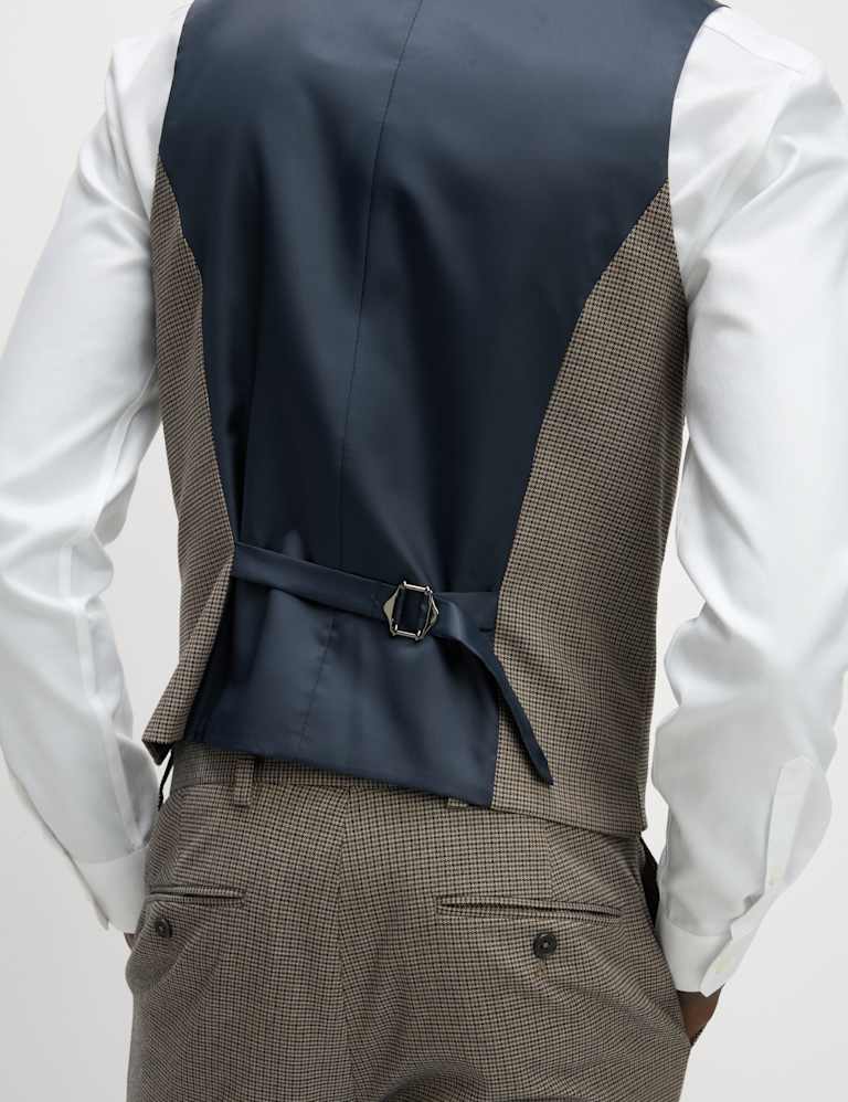 3 Piece Regular Fit Puppytooth Suit 5 of 6