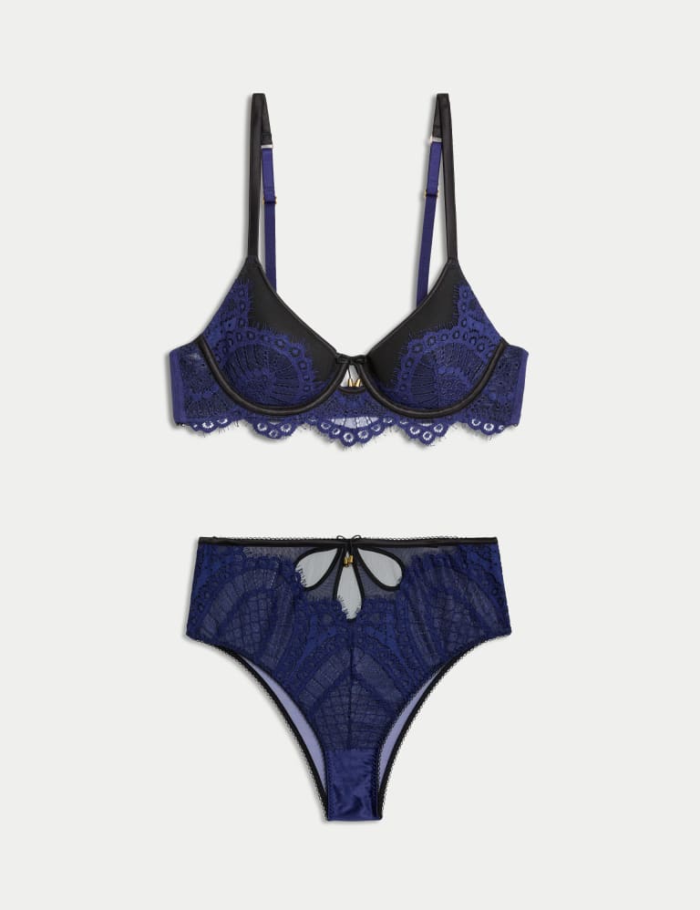 Christelle Lace Wired Demi Cup Bra Set A-E 2 of 6
