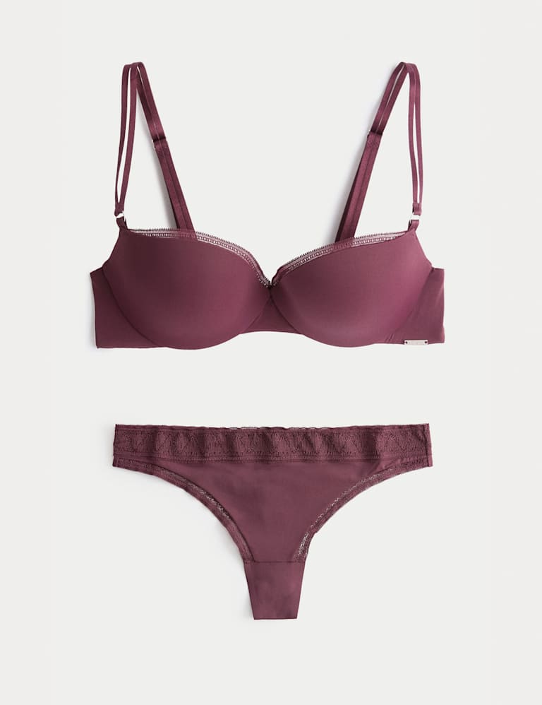 Boston Microfibre Wired Push Up Balcony Bra Set 2 of 6