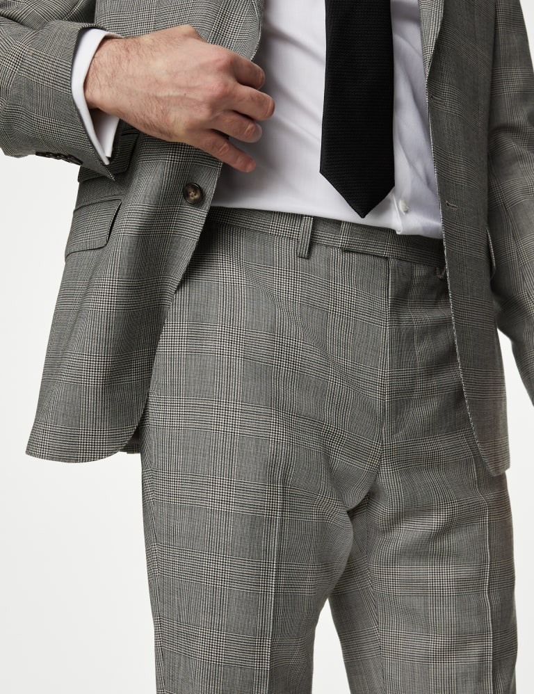 Regular Fit Pure Wool Check Suit 7 of 7