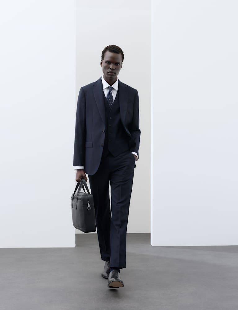 3 Piece Tailored Fit Pure Wool Suit 6 of 6