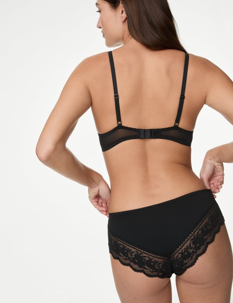 Lace Padded Plunge Wired Bra Set A-E 4 of 5
