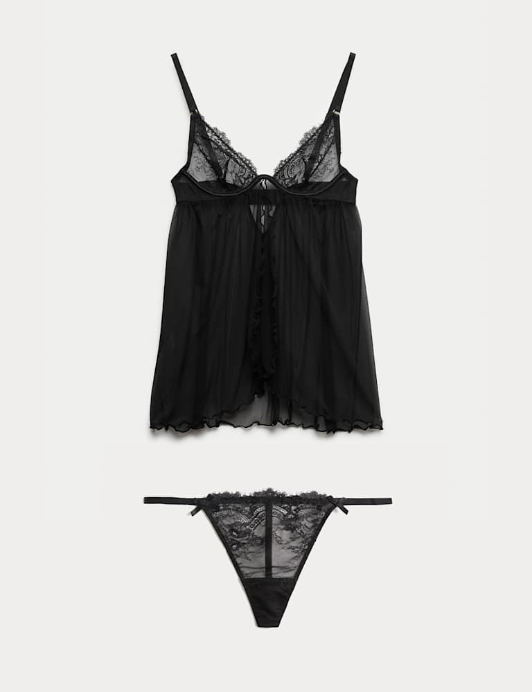 Lace Wired Babydoll Set A-DD 2 of 6