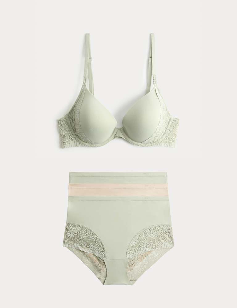 Body Soft™ Wired Plunge T-Shirt Bra Set A-E 2 of 6