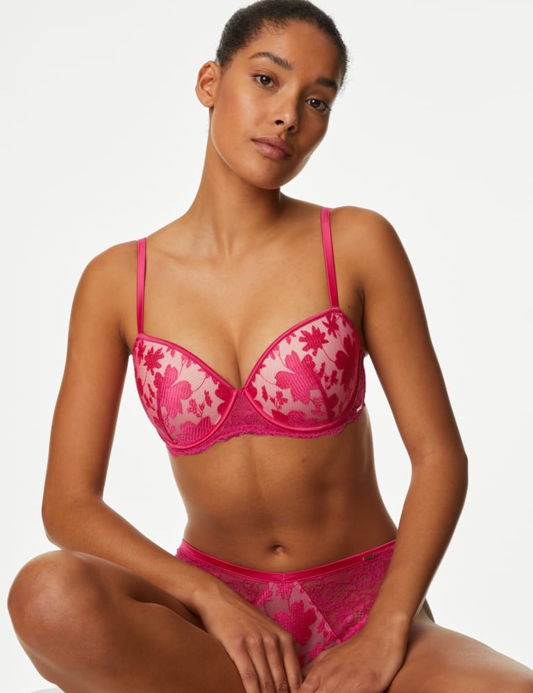 Cosmos Wired Push Up Balcony Bra Set A-E 1 of 6
