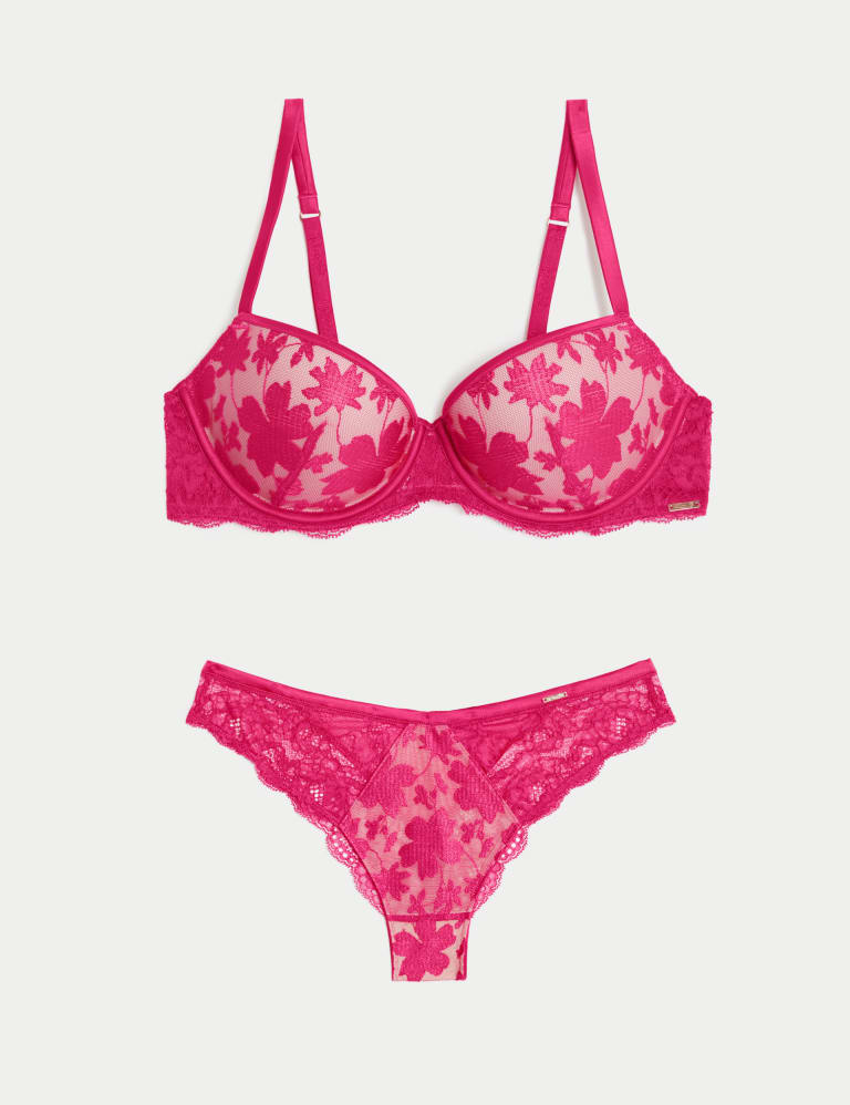 Cosmos Wired Push Up Balcony Bra Set A-E 2 of 6