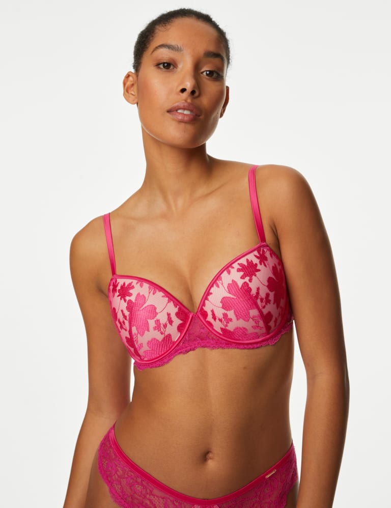 Cosmos Wired Push Up Balcony Bra Set A-E 3 of 6