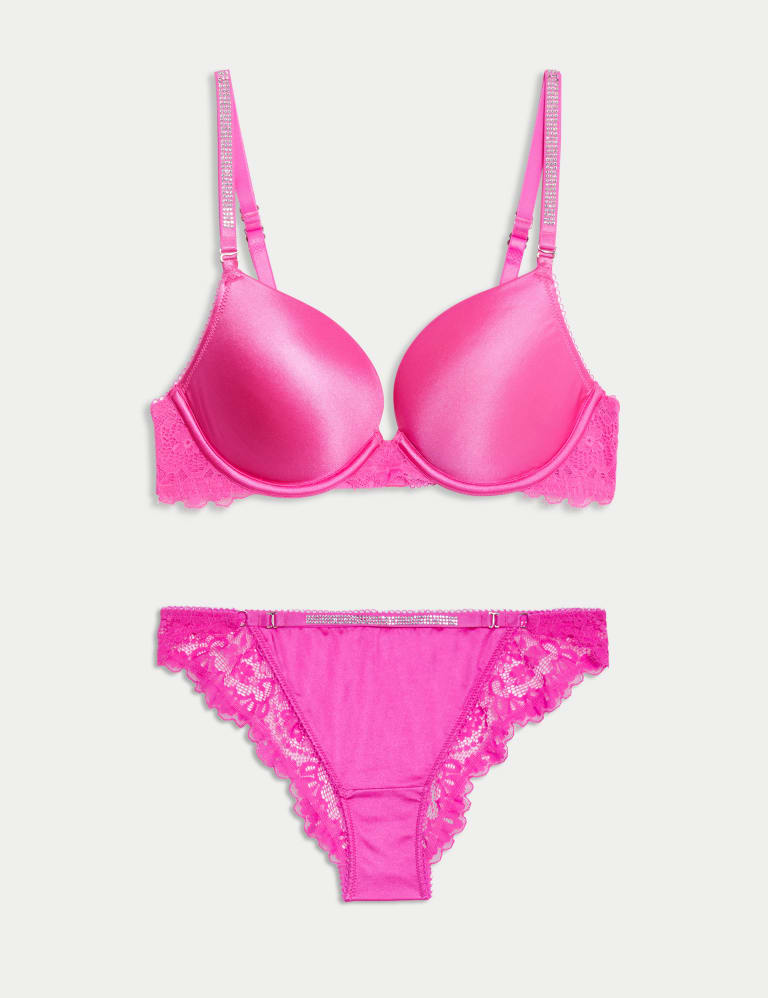 Aleksandra Diamanté Wired Push-Up Bra Set A-E 2 of 6