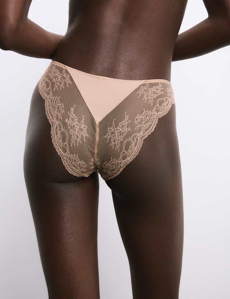 Murcia Sheer & Lace Wired Demi Cup Bra Set A-E 6 of 6