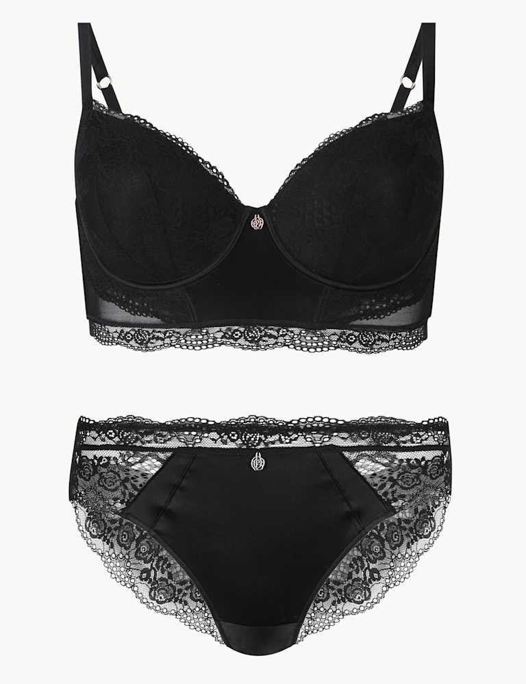 Silk & Lace Set with Padded Balcony A-E 2 of 7