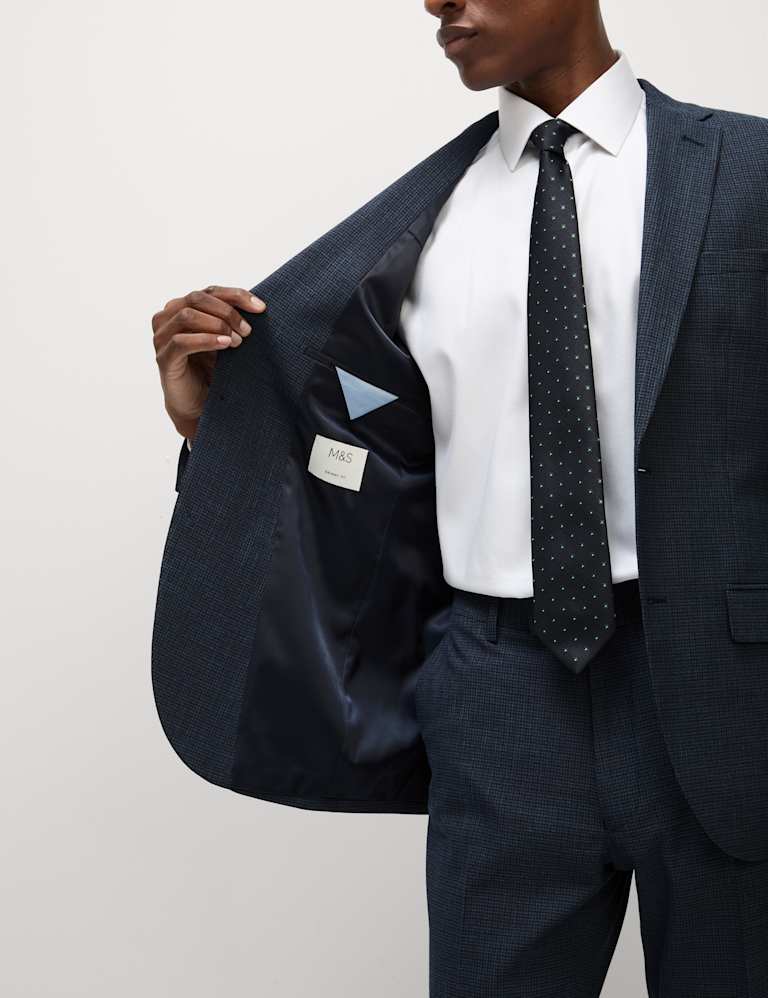 2 Piece Skinny Fit Check Suit 4 of 6