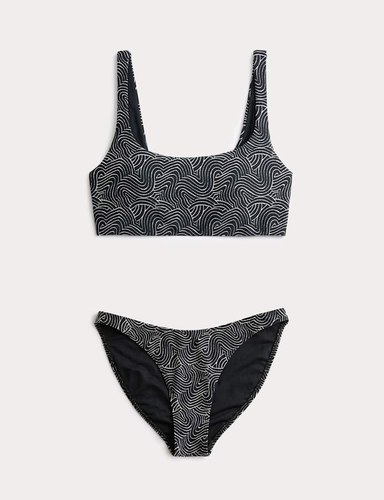 Printed Scoop Neck Bikini Set 2 of 6