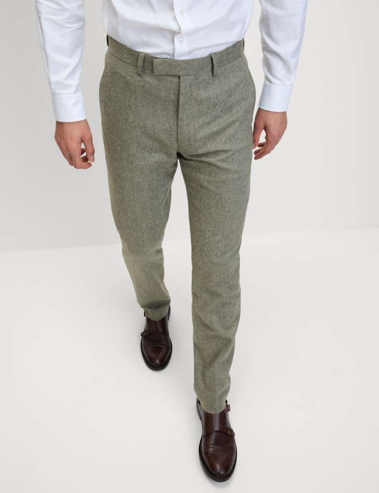 2 Piece Tailored Fit Wool Rich Tweed Suit 5 of 6