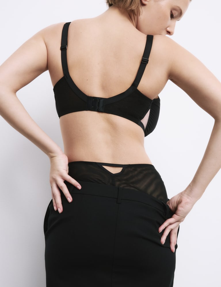 Bordeaux Embroidery Wired Minimiser Bra Set C-G 4 of 7