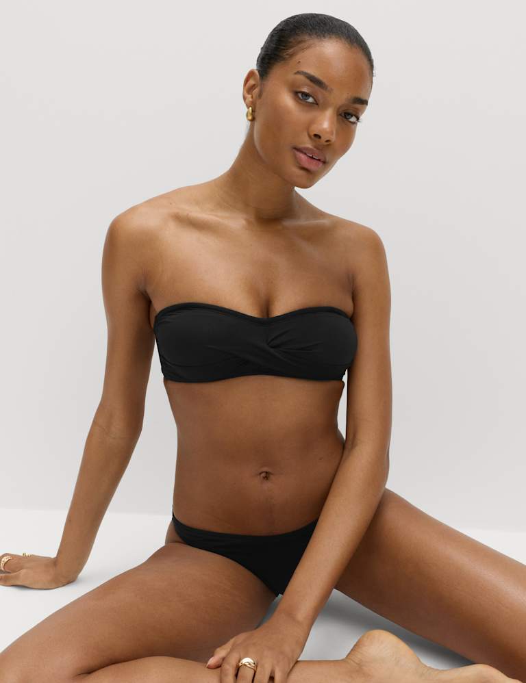 Padded Twist Front Bandeau Bikini Set 3 of 6