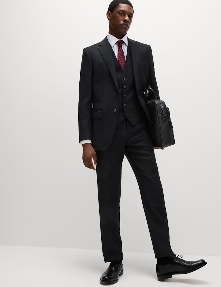 3 Piece Regular Fit Pure Wool Suit 1 of 6