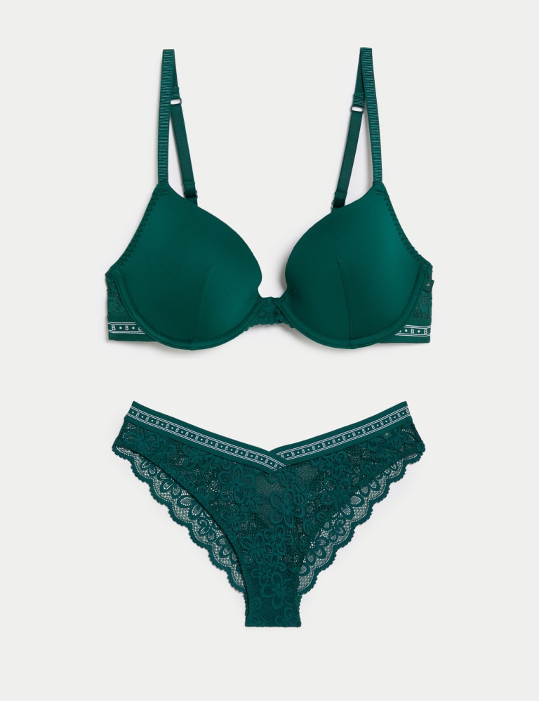Cleo Wired Plunge Bra Set A-E 2 of 6
