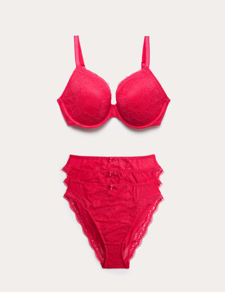 Jasmine Lace Wired Plunge Bra Set F-H 2 of 6