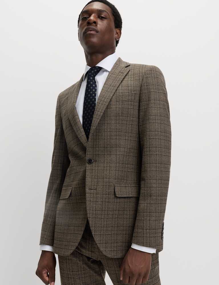 Slim Fit Check Suit 5 of 6