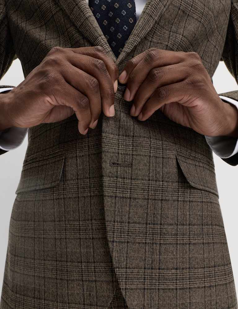 2 Piece Slim Fit Check Suit 6 of 6