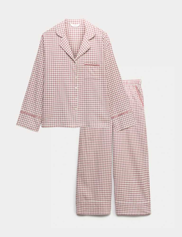 Flannel Gingham Revere Pyjama Set 2 of 6
