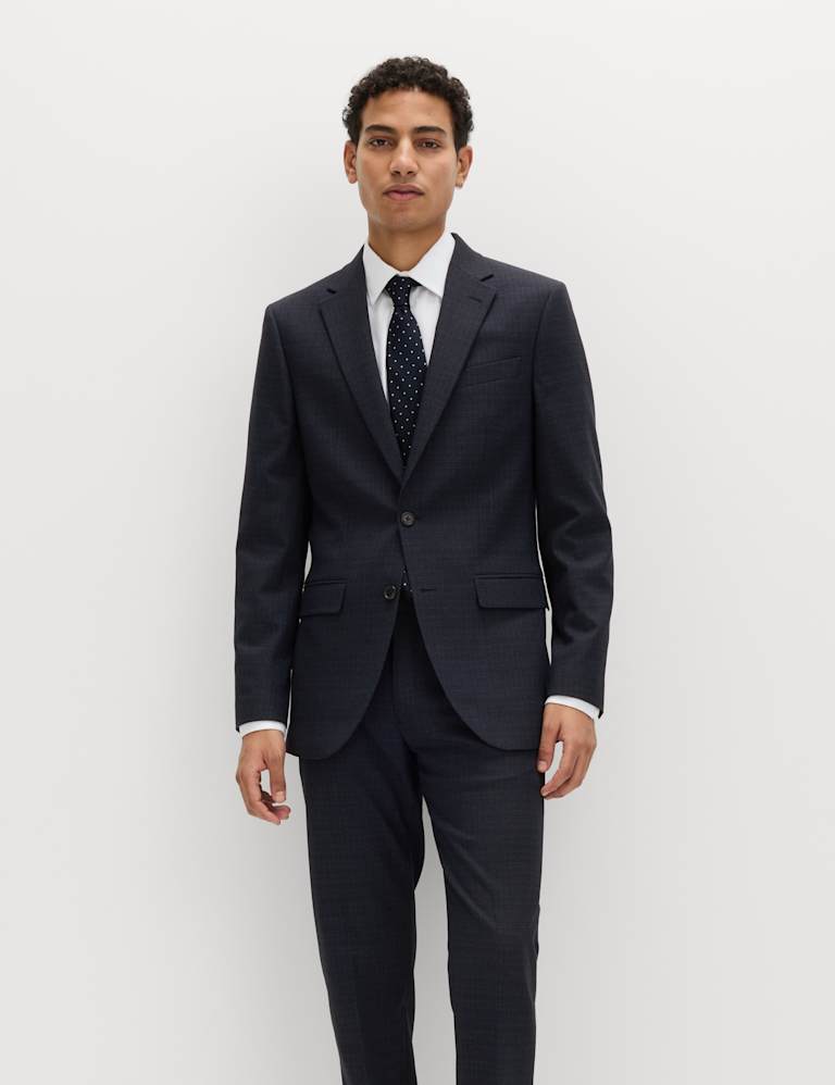 Slim Fit Textured Stretch Suit 1 of 6