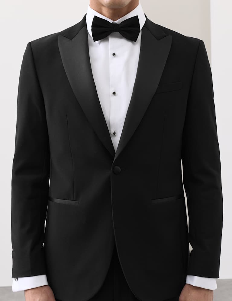 2 Piece Tailored Fit Wool Blend Tuxedo Suit 2 of 6