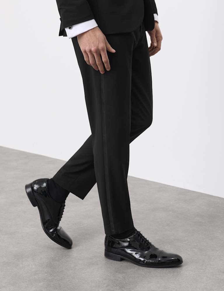 2 Piece Tailored Fit Wool Blend Tuxedo Suit 5 of 6