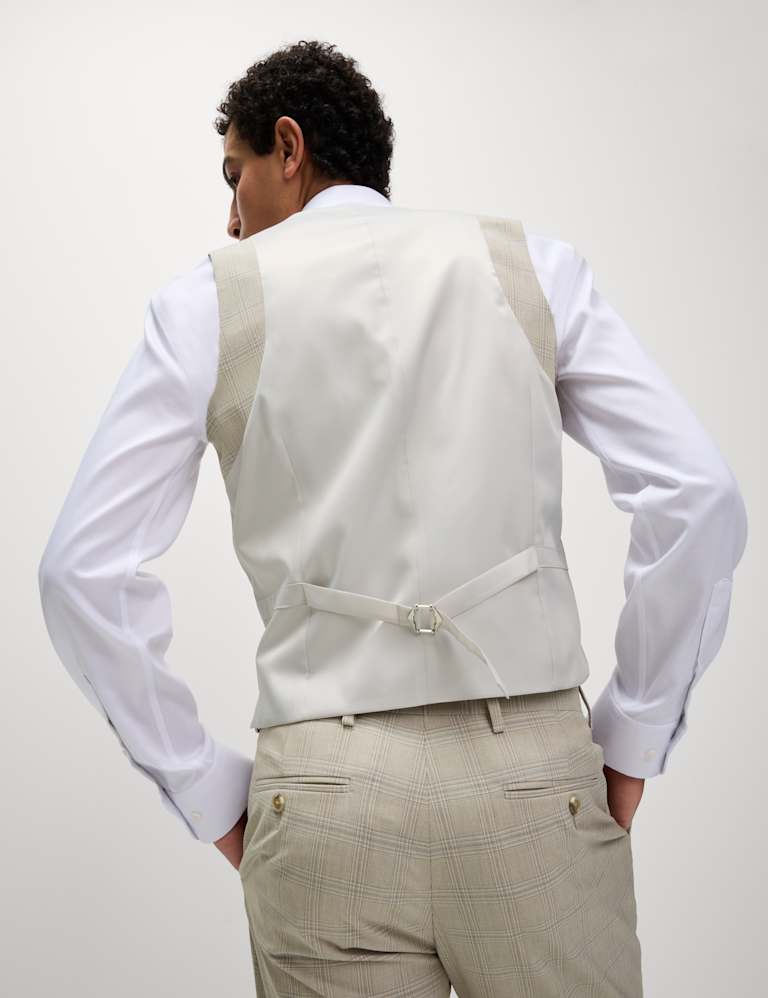 3 Piece Slim Fit Check Suit 3 of 6