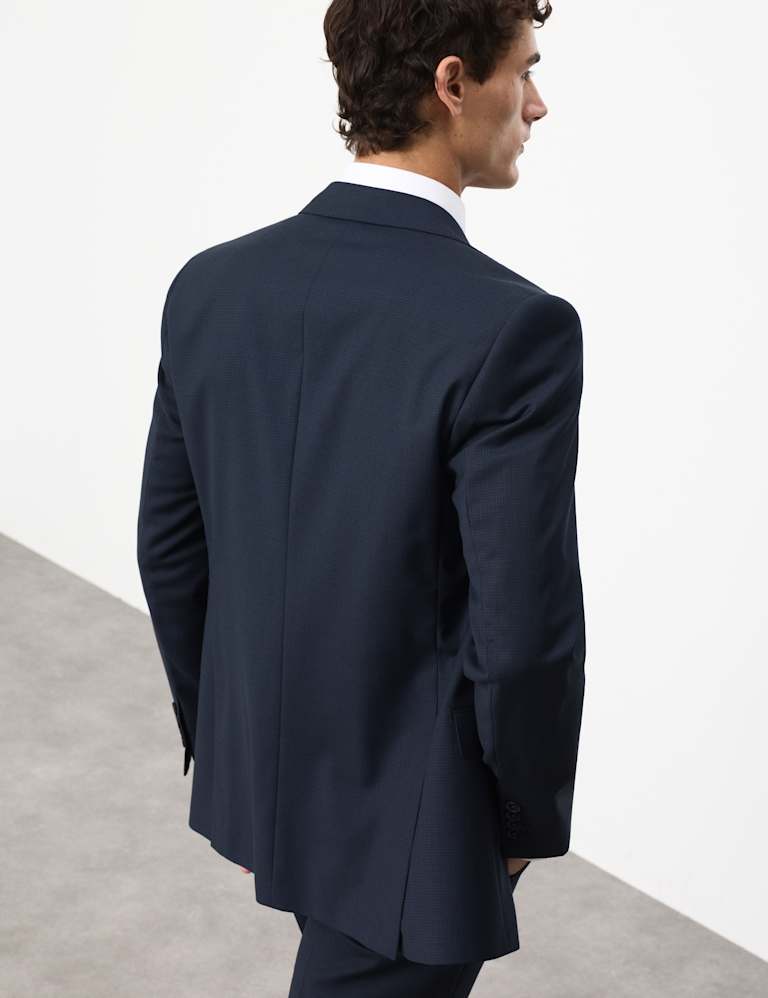 3 Piece Tailored Fit Pure Wool Check Suit 4 of 6