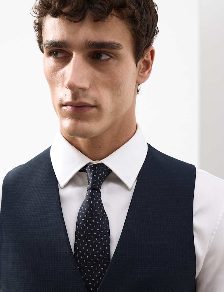 3 Piece Tailored Fit Pure Wool Check Suit 6 of 6