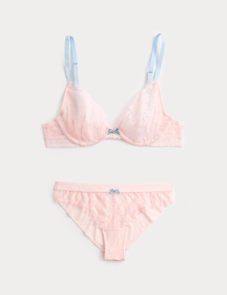 Anna Lace Wired Plunge Bra Set A-E 2 of 6