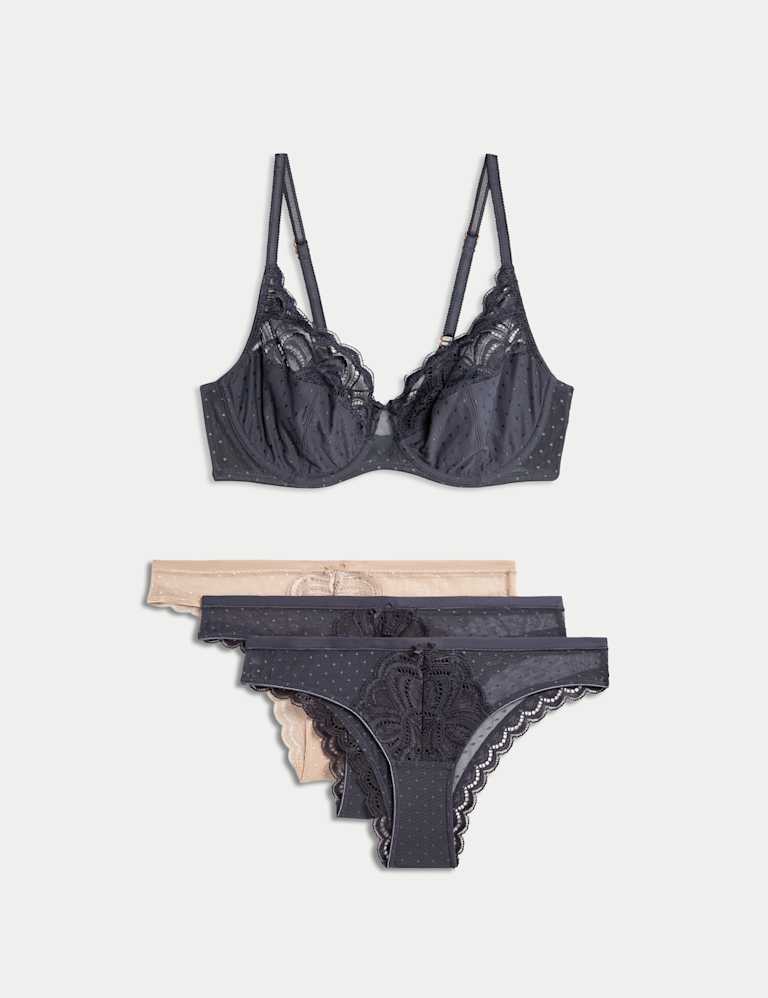 Amelia Lace Wired Full Cup Bra Set A-E 2 of 6