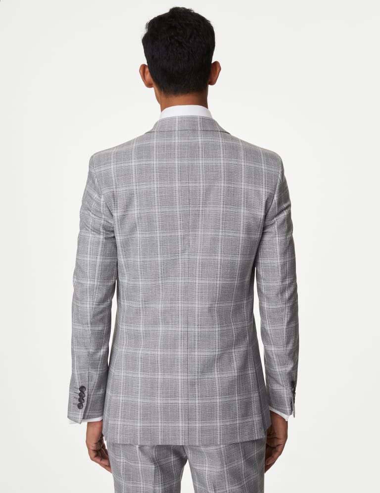 Slim Fit Check Stretch Suit 3 of 7
