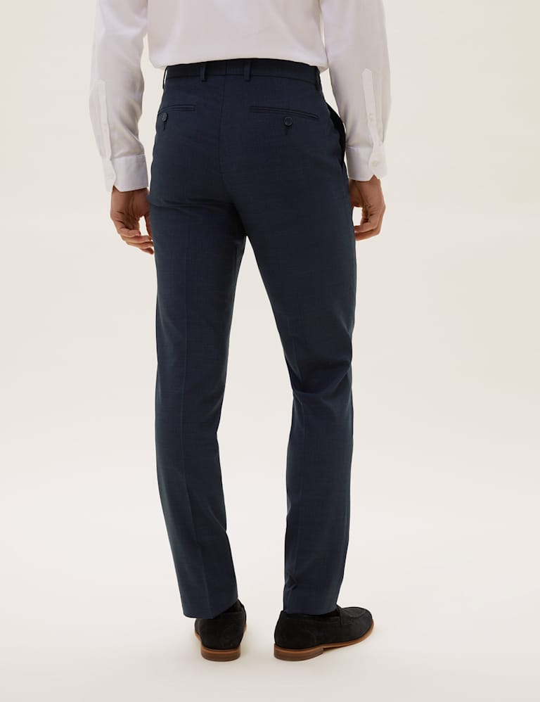 The Ultimate Navy Slim Fit Wool Pinstripe 3 Piece Suit 6 of 7