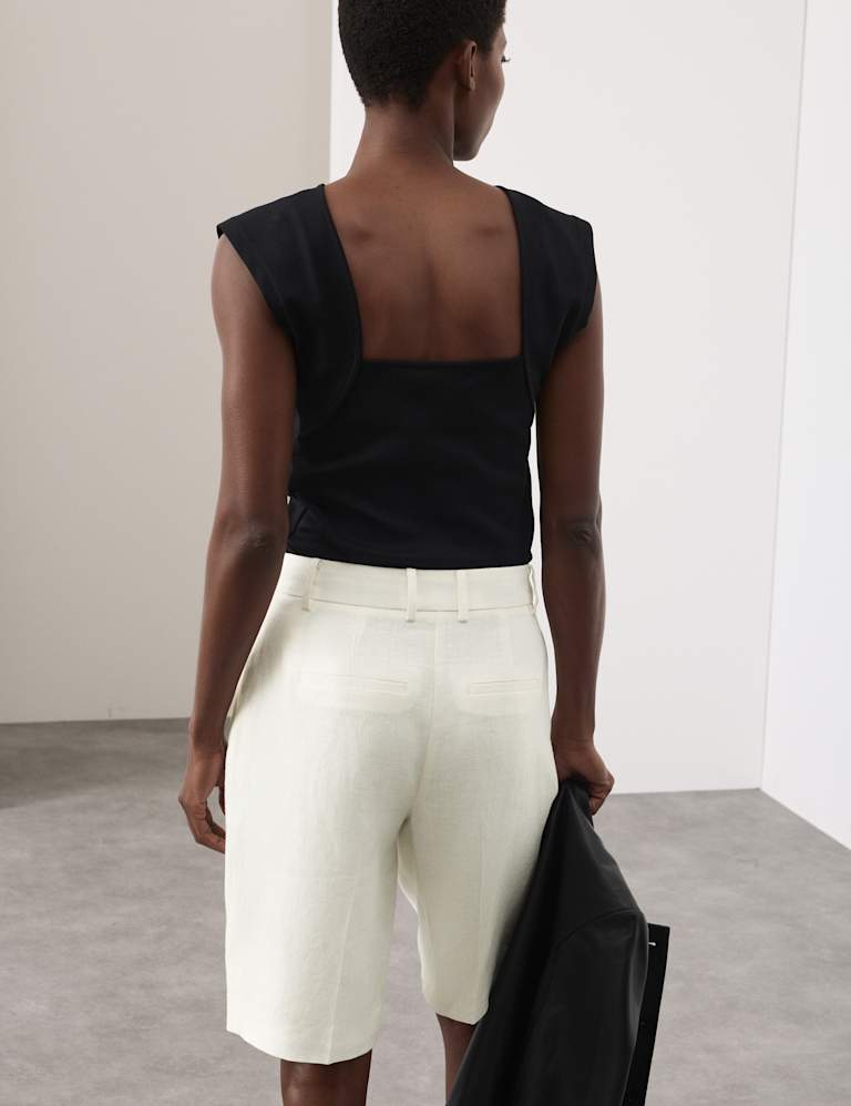 Linen Blazer & Short Set 6 of 6