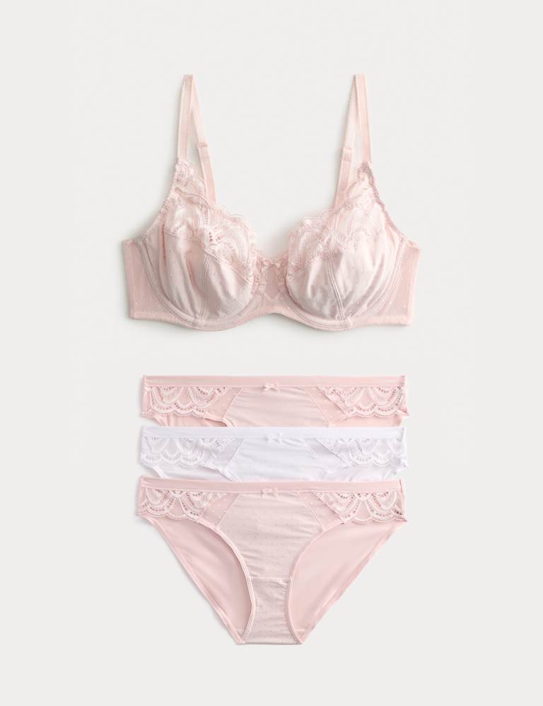 Amelia Lace Wired Full Cup Bra Set A-E 2 of 6