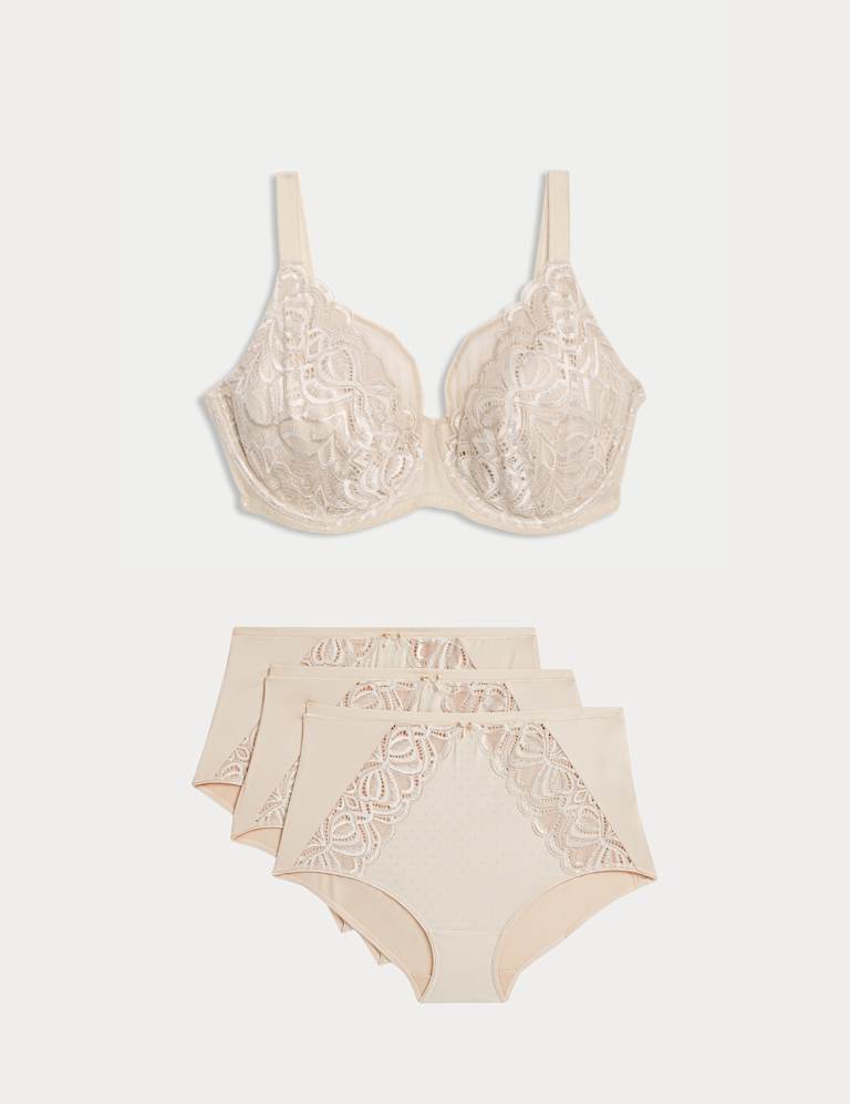 Amelia Lace Natural Lift Wired Full Cup Bra Set F+ 2 of 6