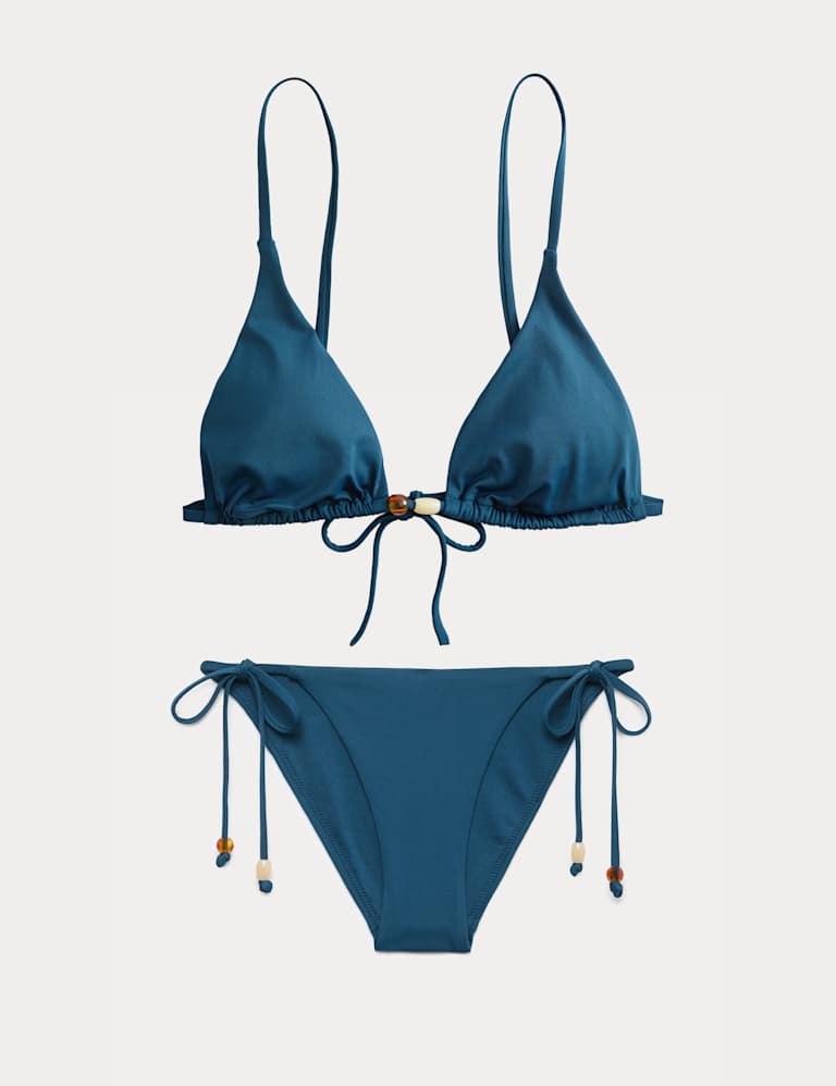 Bead Detail Triangle Bikini Set 2 of 6