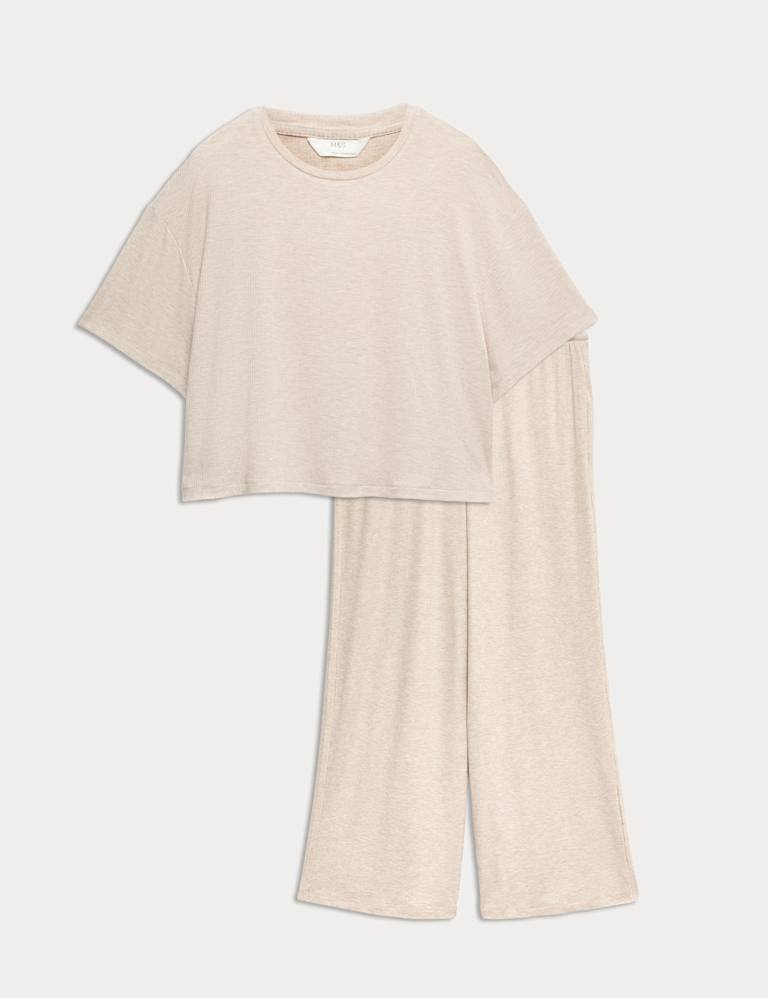 Modal Rich Ribbed Pyjama Top Set 2 of 6