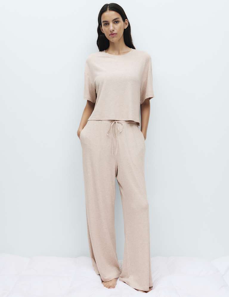 Modal Rich Ribbed Pyjama Top Set 5 of 6